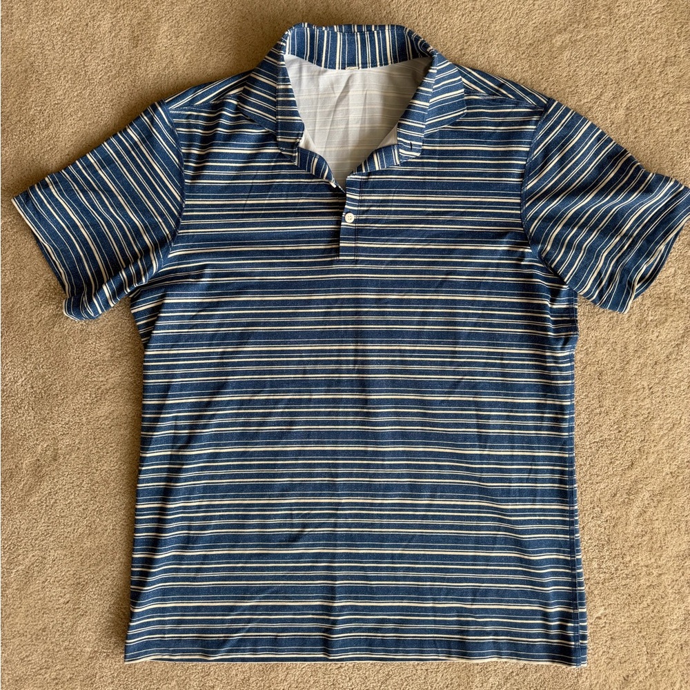 Lululemon Blue Striped Men's Shirt